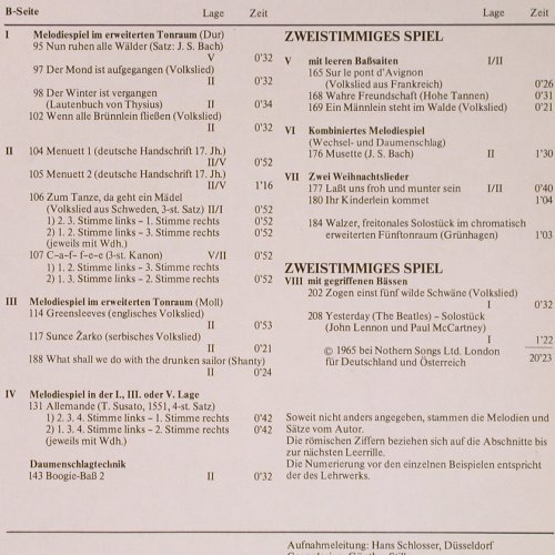Kreidel,Dieter: Schallplatte zur Gitarrenschule 1, Schott Wergo(T 201), D, 1977 - LP - Y2585 - 6,00 Euro