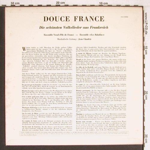 Ensemble Vocal d'lle de France: Douce France (Volkslieder), Concert Hall(SVS 2352), F,  - LP - Y4677 - 6,00 Euro