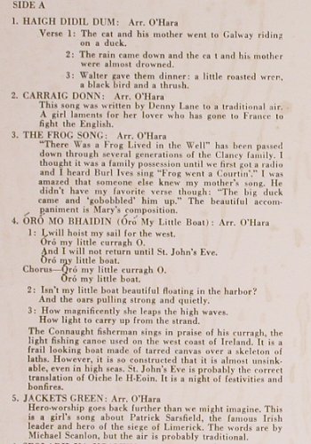O'Hara,Mary: Traditional Irish Folk Songs, Everest Records(FS-344), US,  - LP - Y5390 - 7,50 Euro