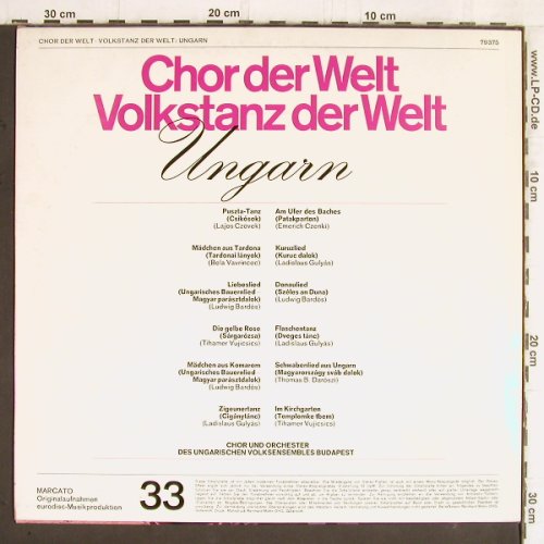 V.A.Ungarn: Chor der Welt-Volkstanz d.Welt, Mercato(79 375), D, 1975 - LP - Y5604 - 7,50 Euro