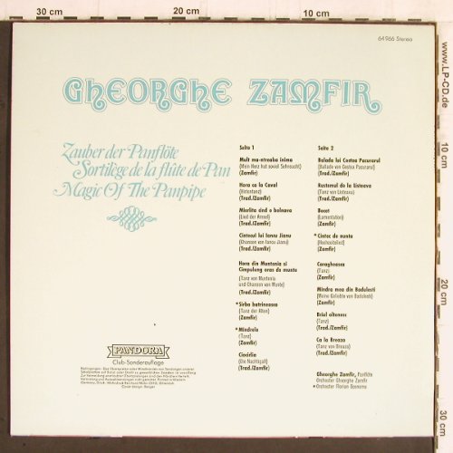 Zamfir,George: Zauber der Panflöte, Pandora, Club Ed.(64 966), D, 1976 - LP - Y5658 - 5,00 Euro