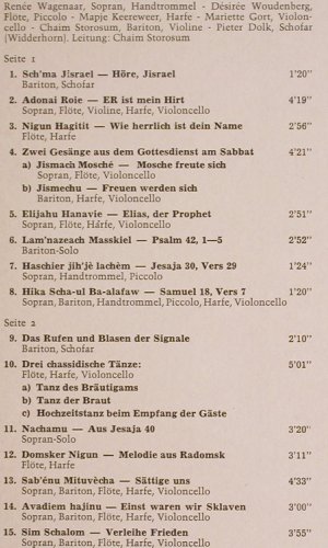 Collegium Musicum Judaicum,Amsterd.: Musik der Bibel,Ltg.:Chaim Storosum, Christophorus(SCGLX 73 953), D, Foc,  - LP - Y5712 - 9,00 Euro