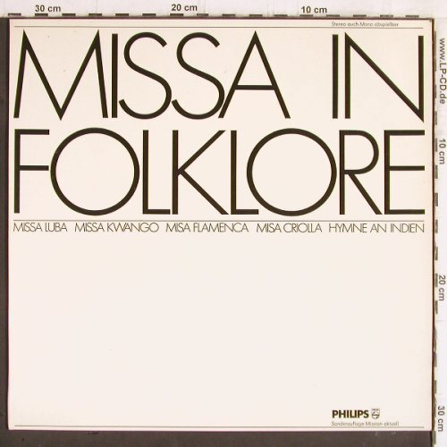 V.A.Missa in Folklore: Same,Sonderauflage Mission Aktuell, Philips(6475 001), D, Foc,  - LP - Y5826 - 6,00 Euro