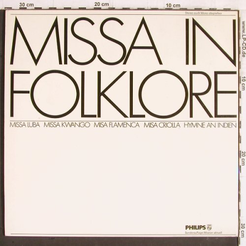 V.A.Missa in Folklore: Same,Sonderauflage Mission Aktuell, Philips(6475 001), D, Foc,  - LP - Y5826 - 6,00 Euro