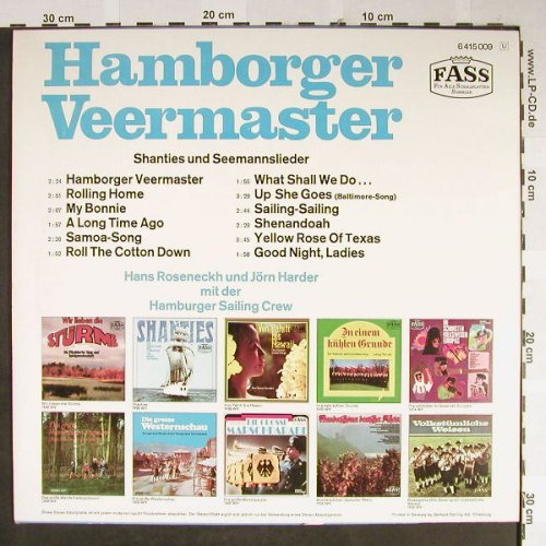 Roseneckh,Hans u.Jörn Harder: Hamburger Veermaster (engl./platt), Fass(6415 009), D,  - LP - Y6529 - 7,50 Euro