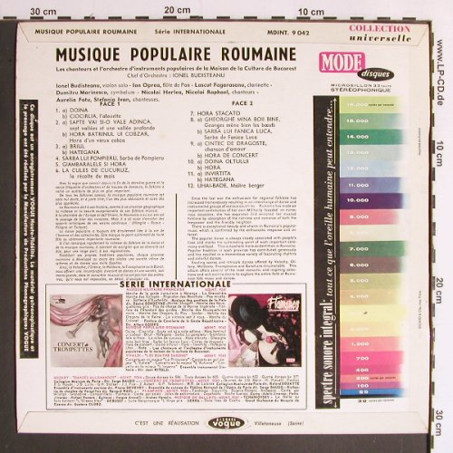 V.A.Musique Poulaire Roumaine: Maison de  Culture de Bucarest, Mode(MDINT 9042), F,  - LP - Y6552 - 6,00 Euro