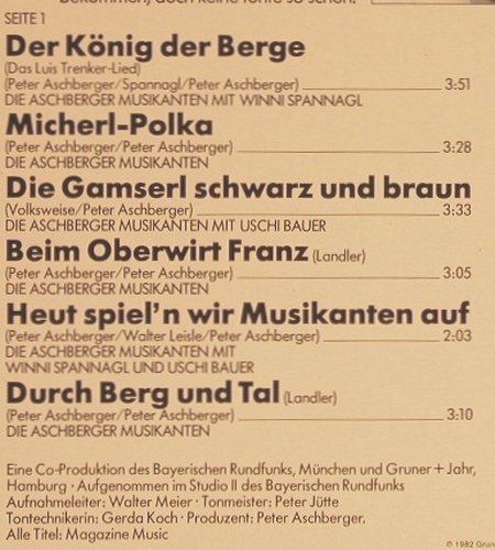 Aschberger Musikanten: 2, mit Uschi Bauer..., Marifon(296 045-315), D, 1982 - LP - Y6720 - 6,00 Euro