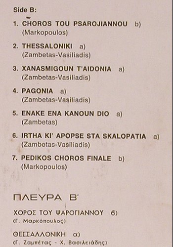 Zambetas,George/Jannis Markopoukos: Folk Music of Greece, vg+/m-, Polydor(184 125), GR, Mono, 1967 - LP - Y6831 - 5,00 Euro