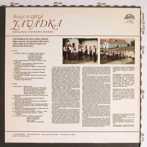 Zavadka: plays and sing (Han Moravian), Supraphon(11 0777-1), CZ, 1989 - LP - Y6942 - 7,50 Euro