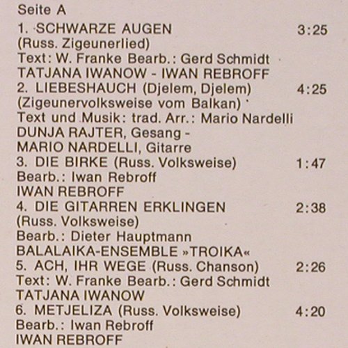 V.A.Slawische Seele: Tatjana Iwanow,Dunja Rajter,Rebroff, CBS / Stern Musik(SPR 18), D, 1968 - LP - Y7601 - 5,00 Euro