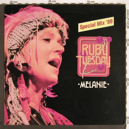 Melanie:&nbsp;Ruby Tuesday,sp.mx89/radio/Show you, Baierle Records (572 61 011 AD), D, 1989 Typ:&nbsp;12" Best.-Nr.:&nbsp;Y9877 Preis:&nbsp; 1,00 Euro