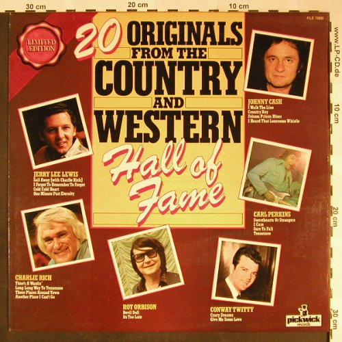 V.A.20 Originals Country-Western: Hall Of Fame, Pickwick(PLE 7006), UK,  - LP - H2167 - 4,00 Euro