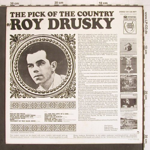 Drusky,Roy:&nbsp;The Pick Of The Country, Mercury (134 558 MFY), NL,co, 1968 Typ:&nbsp;LP Best.-Nr.:&nbsp;V145 Preis:&nbsp; 7,50 Euro