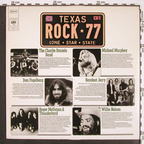 V.A.Texas Rock 77: Charlie Daniels Band..Dan Fogelberg, CBS,MusterStoc(TR 77), NL,m-/vg+, 1977 - LP - V2058 - 4,00 Euro