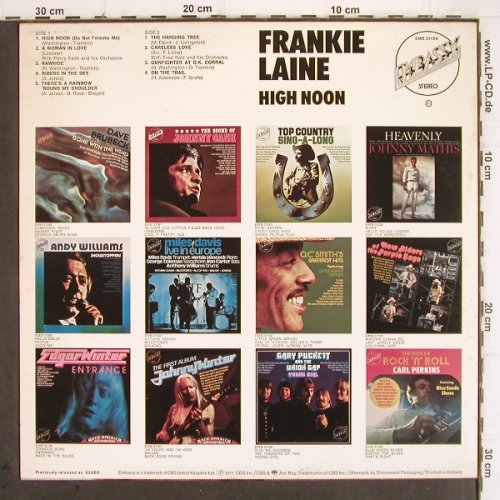 Laine,Frankie:&nbsp;High Noon (1971), Embassy (31199), NL Typ:&nbsp;LP Best.-Nr.:&nbsp;V246 Preis:&nbsp; 6,00 Euro