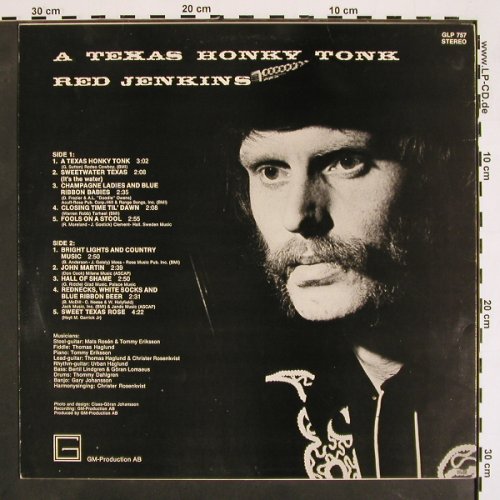 Red Jenkins: A Texas Honky Tonk, vg+/m-, GM-Production AB (GLP 757), S, 1975 Typ: LP Best.-Nr.: V4221 Preis: 6,00 Euro