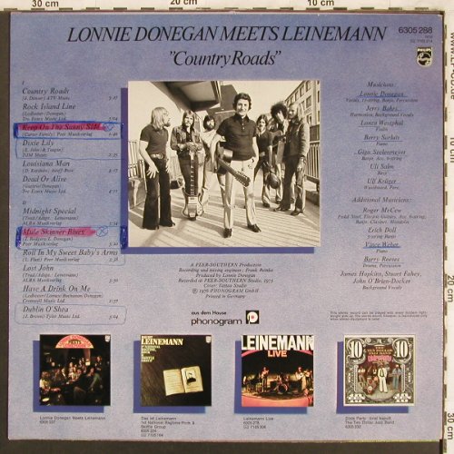 Donegan,Lonnie meets Leinemann: Country Roads, WOC,WOL, Philips(6305 288), D, 1976 - LP - X3753 - 5,00 Euro
