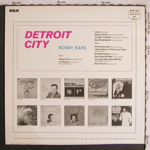 Bare,Bobby: Detroit City, RCA International(26.21212 AF), D,  - LP - X4439 - 5,50 Euro