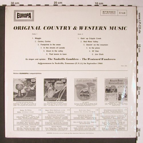Nashville GamblersWestward Wanderer: Original Country & Western Music, Europa(E 168), D, Ri, 1966 - LP - X5954 - 5,00 Euro