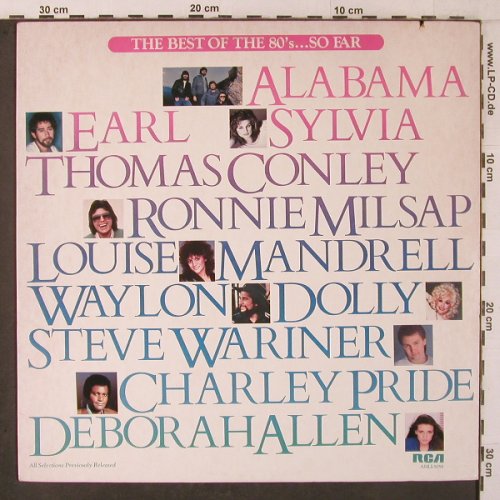 V.A.the Best Of The 80's...So Far: Earl Thomas Conley, RCA(AHL1-5056), US, 1984 - LP - X7072 - 7,50 Euro