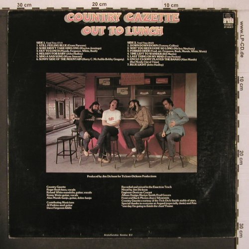 Country Gazette: Out To Lunch, m-/vg+, Ariola(27.444ET), NL, 1976 - LP - X7358 - 9,00 Euro