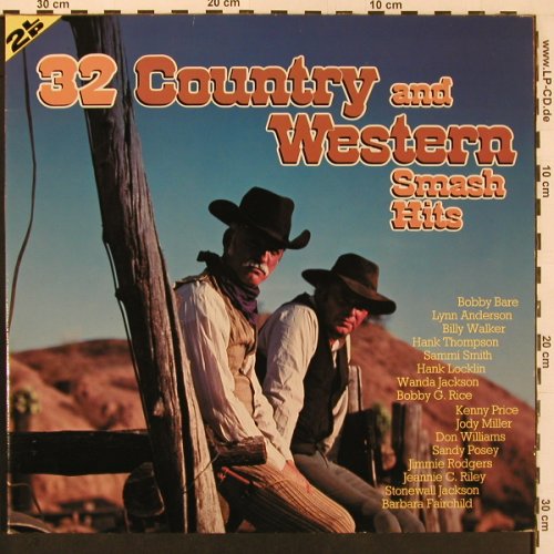 V.A.32 Country & Western Smash Hits: Dave Dudley... Jeannie C.Riley, Foc, LookBack(120001-1), D, 32Tr.,  - 2LP - X9830 - 6,00 Euro