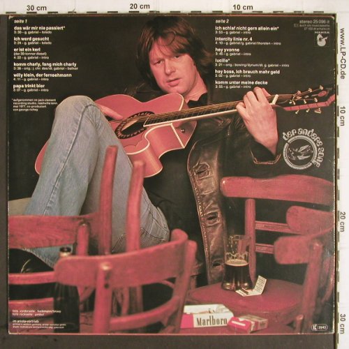 Gabriel,Gunter:&nbsp;Der Liederboss - Starke Songs, HörZu/Hansa (25 096 IT), D, 1977 Typ:&nbsp;LP Best.-Nr.:&nbsp;Y9714 Preis:&nbsp; 5,00 Euro