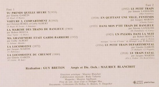 V.A.Chansons Sur Rails: Ginette Garcin...Jacques Martin, Deesse(DDLX 96), F, Mono,  - LP - E6462 - 6,00 Euro