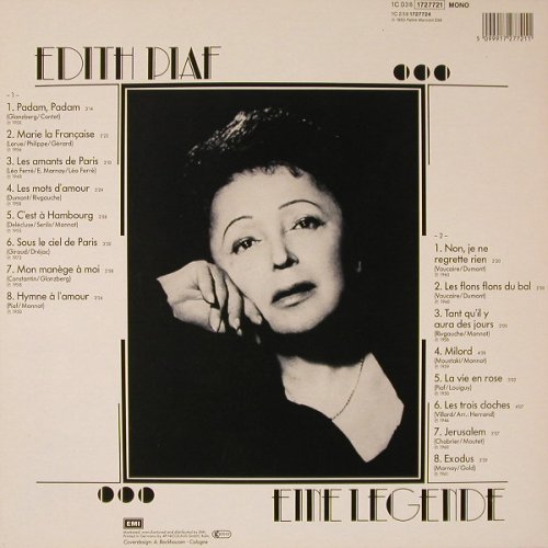 Piaf,Edith: Eine Legende, EMI(1727721), D, 1983 - LP - F3387 - 5,00 Euro