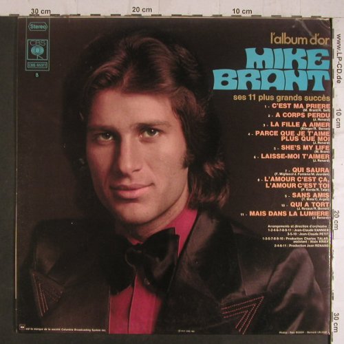 Brant,Mike: L'Album D'Or, Foc, m-/vg+, CBS(65 377), NL, 1972 - LP - F6234 - 5,00 Euro