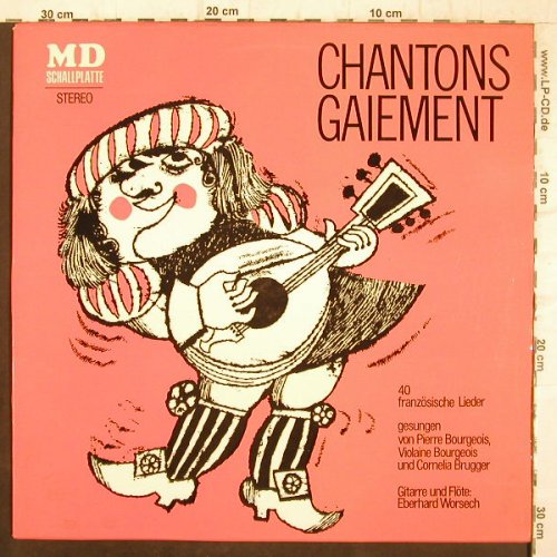 V.A.Chantons Gaiement: 40 Französiche Lieder, vg+/m-, MD Schallplatte(Diesterweg 8160), D, 1975 - LP - F8962 - 5,00 Euro