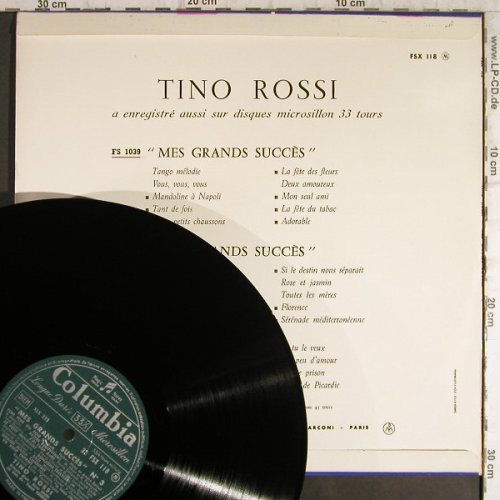 Rossi,Tino: Mes Grandes Succes,Album N°3, Columbia(FXS 118 M), F,  - LP - F9275 - 9,00 Euro