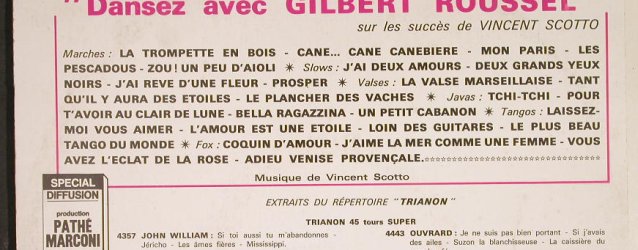 Roussel,Gilbert / Vincent Scotto: Dansez Avec...Accordeon et son Orch, Trianon(5350 TRS), F,  - 10inch - F9572 - 5,00 Euro