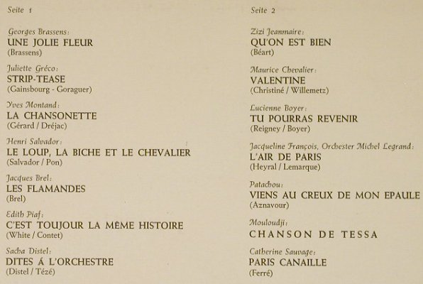 V.A.Französische Chansons: Juliette Greco..Catherine Sauvage, Philips, DSC, Mono(E 806), D, m-/vg+,  - LP - H1566 - 5,00 Euro