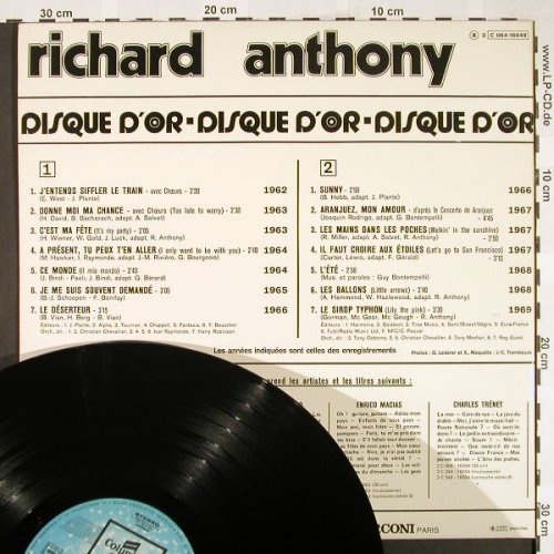 Anthony,Richard: Disque d'Or de , Foc, Columbia(C 064-16049), F, 1972 - LP - H1858 - 12,50 Euro