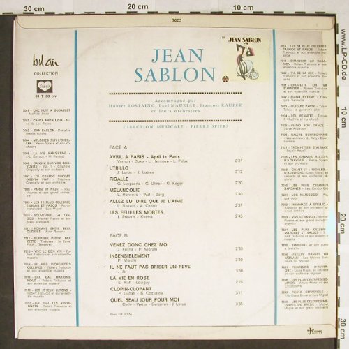 Sablon,Jean: Same, m-/vg+, Bel Air(7003), F,  - LP - H1951 - 7,50 Euro