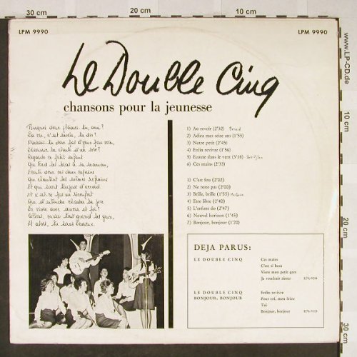 Le Double Cinq: Chansons pour la jeunesse, RCA Victor(LPM 9990), D,  - LP - H1974 - 9,00 Euro