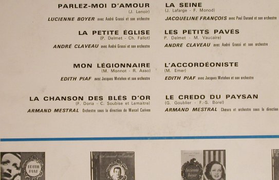V.A.Chansons Immortelles: Lucienne Boyer...Armand Mestral, Philips(B 76.541 R), F,vg+/m-,  - 10inch - H9061 - 5,00 Euro