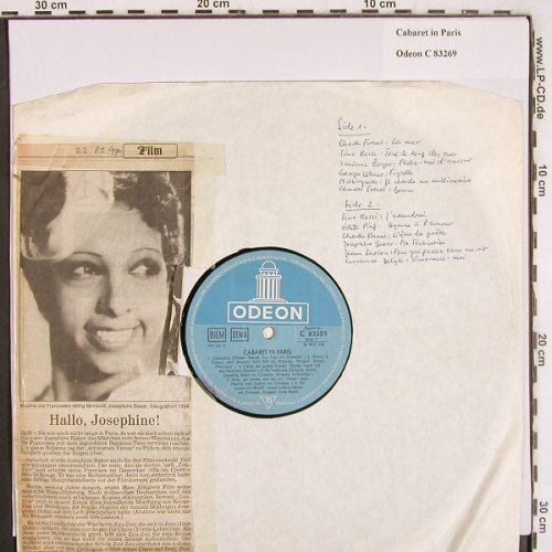 V.A.Cabaret in Paris: Ch.Trenet...L.Delyle, vg-/NoCover, Columbia(Odeon Sticker) (C 83269), D Typ: LP Best.-Nr.: V3522 Preis: 5,00 Euro