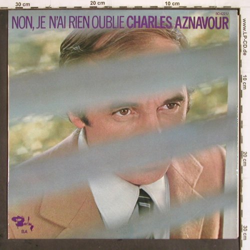 Aznavour,Charles: Non,Je N'ai Rien Oublie, m-/vg+, Barclay(80.422 U), F,  - LP - V352 - 6,00 Euro