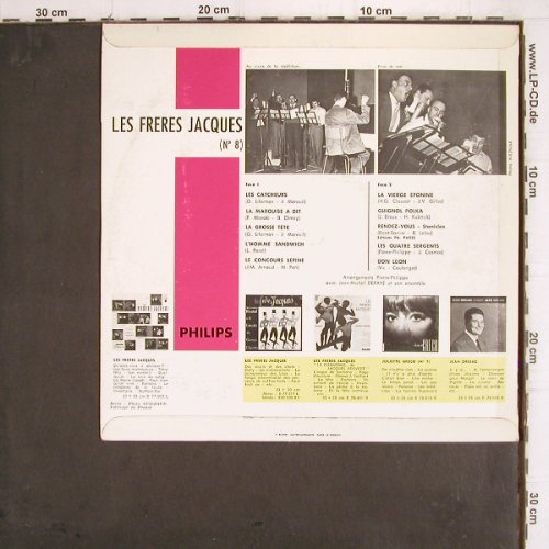 Les Freres Jacques:&nbsp;Same (No.8), Booklet, Philips (B 76.527 R), F, Mono, 1961 Typ:&nbsp;10" Best.-Nr.:&nbsp;V384 Preis:&nbsp; 7,50 Euro