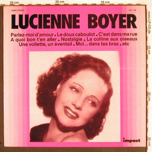 Boyer,Lucienne: Same, vg+/m-, Impact(6371 136), F, Mono,  - LP - V531 - 5,00 Euro