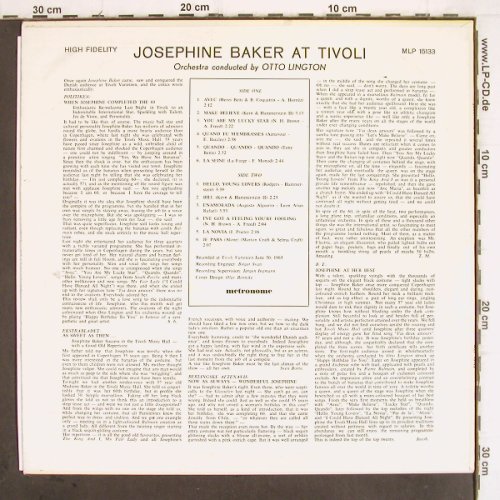 Baker,Josephine: At Tivoli - Otto Lington's Orch., Metronome(MLP 15 133), D, 1963 - LP - V71 - 12,50 Euro