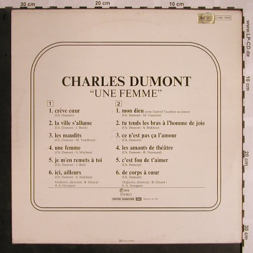 Dumont,Charles: Une Femme (1973), m-/VG+, EMI/Pathe(C 066-12664), F,Ri, 1978 - LP - X1163 - 5,00 Euro