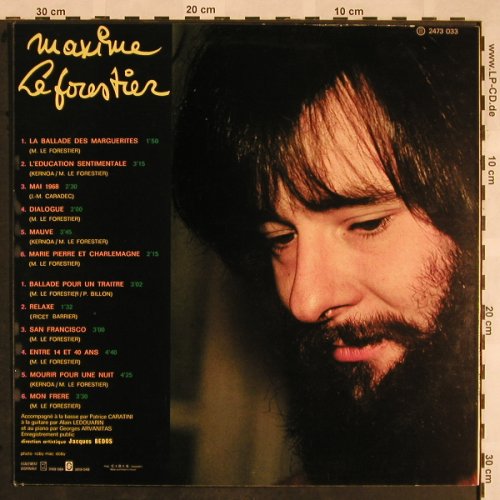 Le Forestier,Maxime: Enregistrement Public, Polydor(2473 033), F, 1974 - LP - X1270 - 7,50 Euro