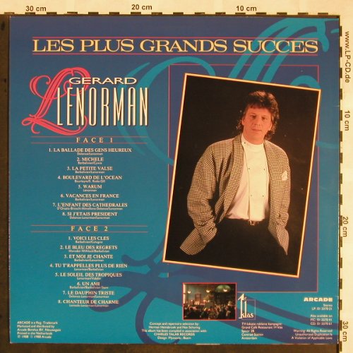 Lenorman,Gerard: Les Plus Grands Succes, Arcade(013370.21), F, 1988 - LP - X1302 - 6,00 Euro