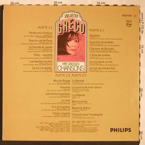 Greco,Juliette: Ihre grossen Chansons, Foc, Philips(6620 035), D,  - 2LP - X1657 - 14,00 Euro