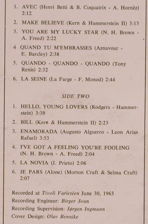Baker,Josephine: At Tivoli - Otto Lington's Orch., Metronome(MLP 15 133), D,  - LP - X377 - 9,00 Euro