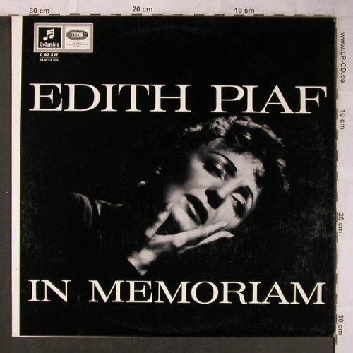 Piaf,Edith: In Memoriam, Columbia(83 557), D,  - LP - X5086 - 9,00 Euro