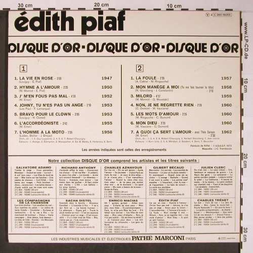 Piaf,Edith: Le Disque D'or de,Foc, Columbia /EMI(C 066-16053), F, 1972 - LP - X5922 - 9,00 Euro